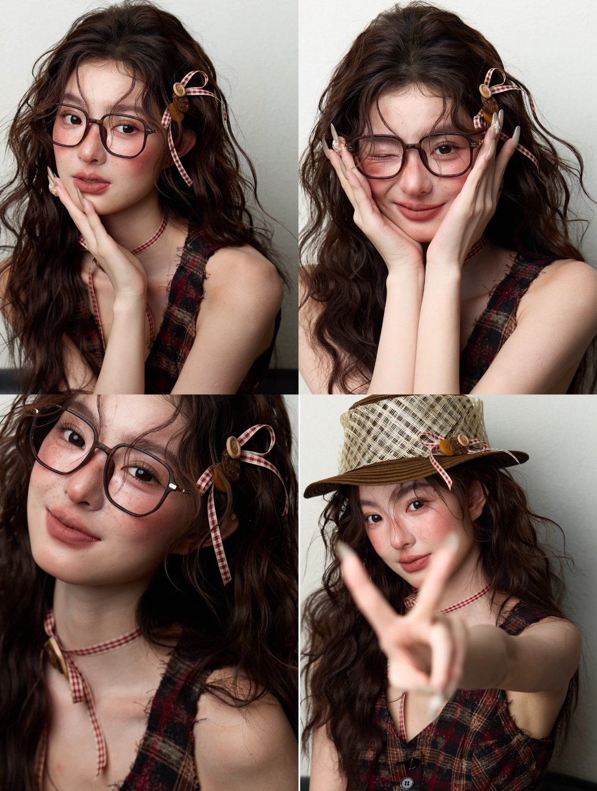 四宫格复古自拍拼图